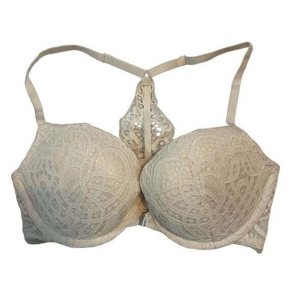 Auden NWT size 32C white lace The radiant Bra plunge coverage push up bra - Picture 1 of 5
